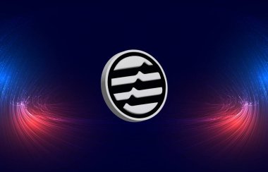 dijital arkaplanda aptos-apt şifreleme resimleri. 3d illüstrasyon.