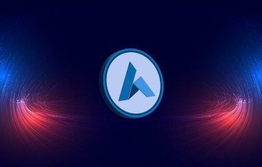 ardor-ardr virtual currency views. 3d illustration.