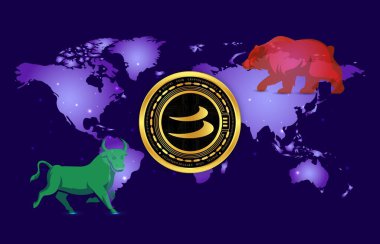 Dijital arkaplanda beta-beta şifreleme resmi. 3d illüstrasyon.