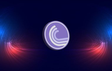 bittorrent-bttc sanal para birimi resmi dijital arkaplanda. 3d illüstrasyon.