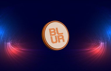 Dijital arkaplanda bulanık şifreli resimler. 3d illüstrasyon.