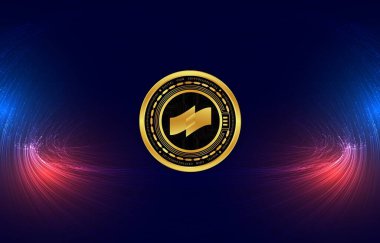 Sayısal arkaplanda coti sanal para birimi resmi. 3d illüstrasyon.