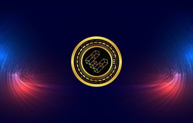 Dijital arkaplanda ether.fi-ethfi kripto para birimi logosu resimleri. 3d illüstrasyon.