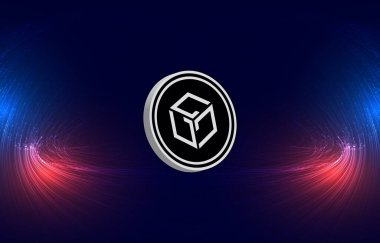 Dijital arkaplanda gala sanal para birimi resmi. 3d illüstrasyon.