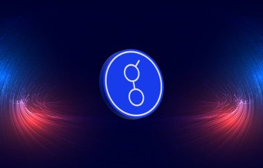 Dijital arkaplanda golem-glm şifreleme resimleri. 3d illüstrasyon.