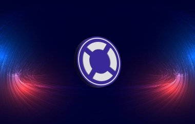 GT protokol-gtai sanal para birimi görüntüleri dijital arkaplanda. 3d illüstrasyon.