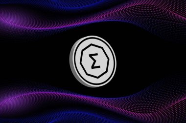 Dolayısıyla dijital arkaplanda şifreli para birimi resmi var. 3d illüstrasyon.