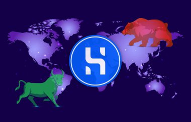  Dijital arkaplanda gizli sanal para birimi görüntüleri. 3d illüstrasyon.