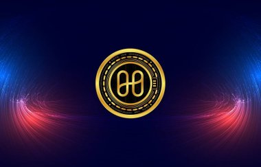 Dijital arkaplanda harmoni-bir kripto resimleri. 3d illüstrasyon.