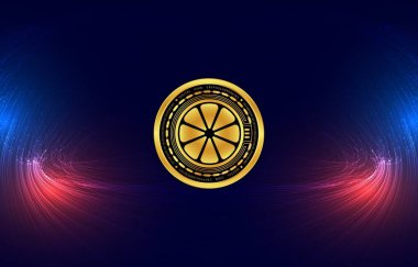 dijital arkaplanda limewire-lmwr sanal para birimi resimleri. 3d illüstrasyon