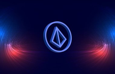 Dijital arkaplanda Loopring-lrc şifreli para birimi logoları. 3d illüstrasyon.