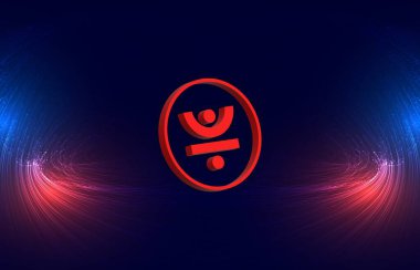 Dijital arkaplandaki kripto para birimi görüntüleri. 3d illüstrasyon.