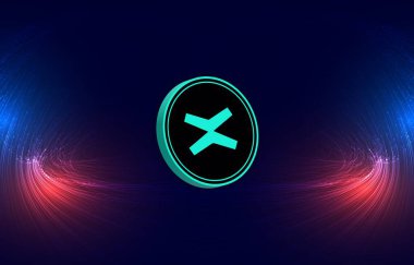 Dijital arkaplandaki çoklayıcılar x-egld şifreli para birimi resimleri. 3d illüstrasyon.