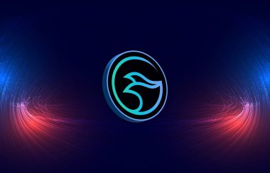 Manta network-manta para şifreli para birimi resmi dijital arkaplanda. 3d illüstrasyon.