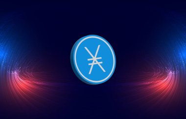 Dijital arka planda nano-xno sanal para birimi görüntüleri. 3d illüstrasyon.