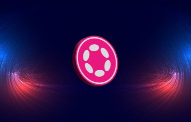 Dijital arkaplanda polkadot-nokta şifreleme resimleri. 3d illüstrasyon.