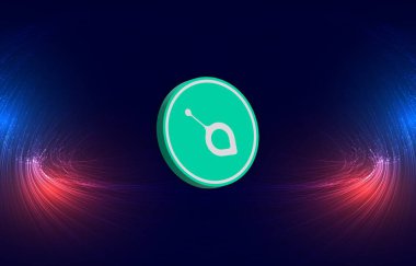 Dijital arkaplanda siacoin-sc şifreli para birimi resmi. 3d illüstrasyon.