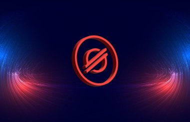 Dijital arkaplanda yıldız-xlm şifreli para birimi resimleri. 3d illüstrasyon.