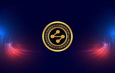 Dijital arkaplanda sinaps-syn 'in dijital para birimi görüntüleri. 3d illüstrasyon.