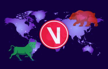 Dijital arkaplanda viberate-vib şifreleme resimleri. 3d illüstrasyon.