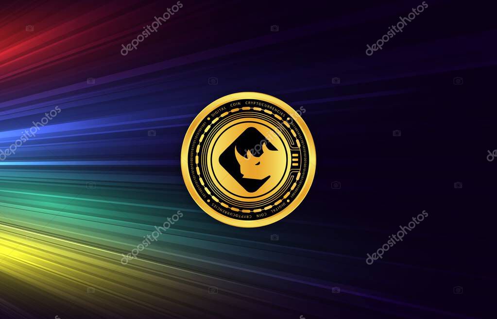 Binaryx-bnx coin logo images on digital background. 3d illustrations.