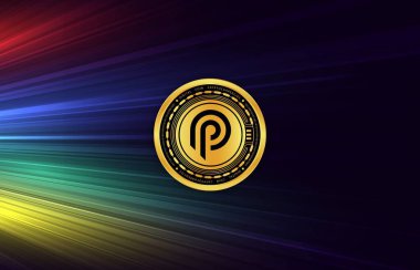 Dijital arkaplanda Pyth network para logosu resmi. 3d illüstrasyon.