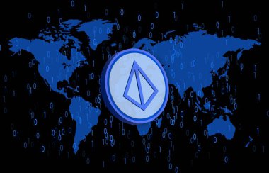 Dijital arkaplanda Loopring-lrc şifreli para birimi logoları. 3d illüstrasyon.
