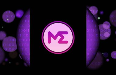 Dijital arka planda sihirli Eden-me kripto para birimi resimleri. 3d illüstrasyon.