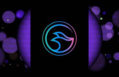 Manta network-manta para şifreli para birimi resmi dijital arkaplanda. 3d illüstrasyon.