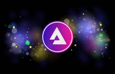 Dijital arkaplanda sesli sanal para birimi görüntüleri. 3d illüstrasyon.