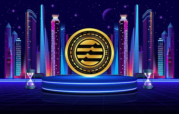 dijital arkaplanda aptos-apt şifreleme resimleri. 3d illüstrasyon.