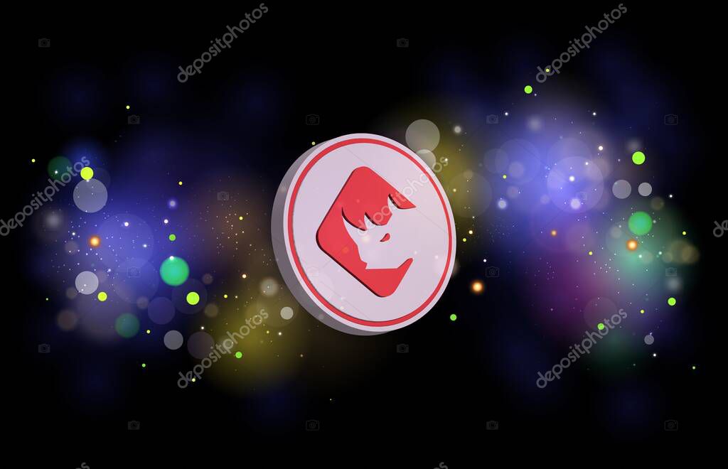 Binaryx-bnx coin logo images on digital background. 3d illustrations.