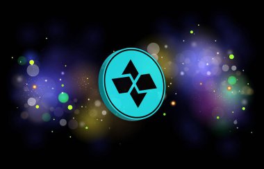 dijital arkaplanda kartesi-ctsi sanal para birimi resmi. 3d illüstrasyon.