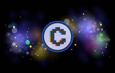 Dijital arkaplanda dışbükey finans-cvx kripto para birimi logoları resimleri. 3d illüstrasyon.
