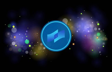 Sayısal arkaplanda coti sanal para birimi resmi. 3d illüstrasyon.