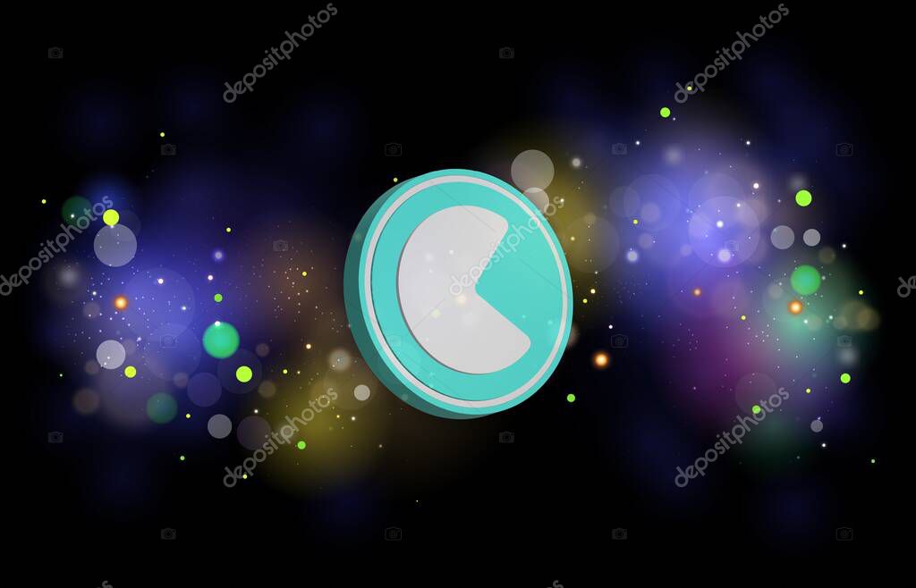 Cream finance-cream cryptocurrency images on digital background. 3d illustrations.