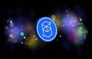 dijital arkaplanda fantom-ftm sanal para birimi resmi. 3d illüstrasyon.