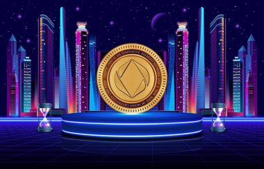 ethereum name-ens sanal para birimi resimleri. 3d illüstrasyon