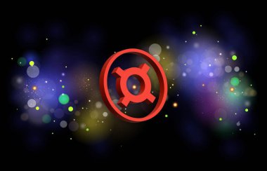 dijital arkaplanda sanal para birimi resmi. 3d illüstrasyon.