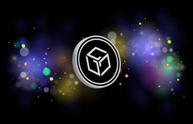 Dijital arkaplanda gala sanal para birimi resmi. 3d illüstrasyon.