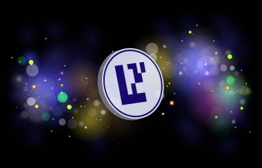 Dijital arkaplanda sekiz katlı şifreli para birimi görüntüleri. 3d illüstrasyon.