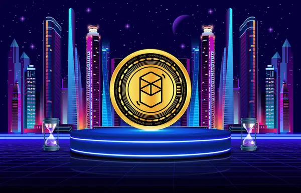 dijital arkaplanda fantom-ftm sanal para birimi resmi. 3d illüstrasyon.