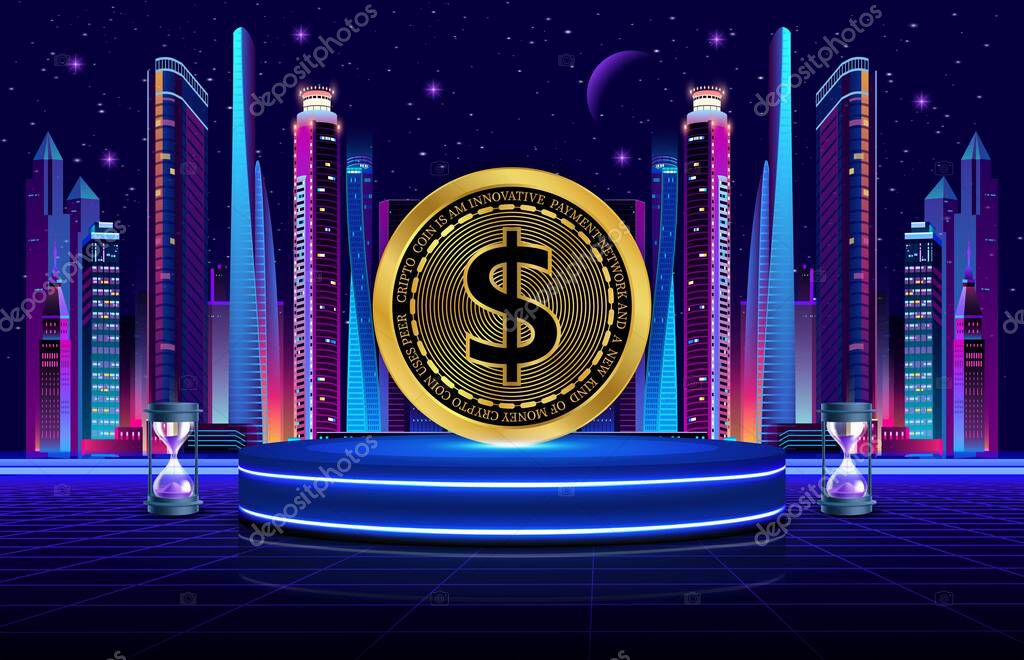 Logos of currencies. the dollar  currency logo. 3d illustrations.