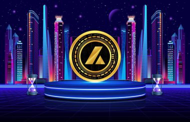 Dijital arkaplandaki kaldıraç logosunun görüntüleri. 3d illüstrasyon.