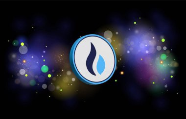 dijital arkaplanda huobi havuzu token-hpt şifreli para birimi resimleri. 3d illüstrasyon.