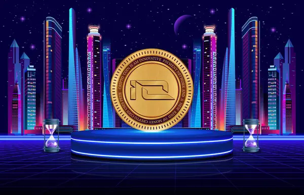 io.net-io soyut arkaplan üzerinde şifreli para birimi çizimleri. 3d illüstrasyon.