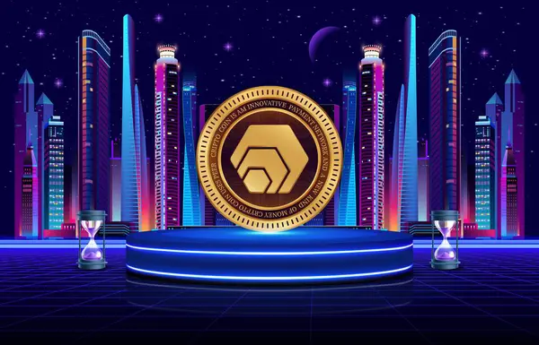 dijital arkaplanda sanal para birimi görüntüleri var. 3d illüstrasyon.