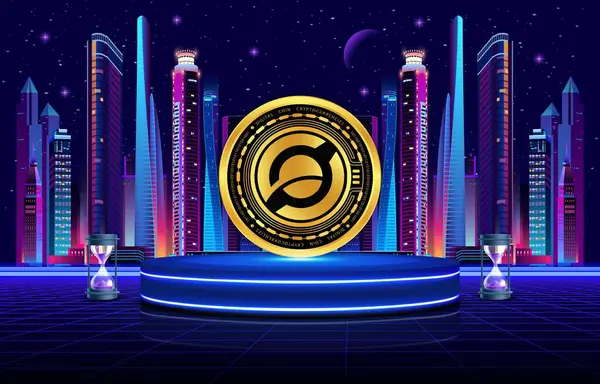 dijital arkaplanda yatay-zen şifreleme resimleri. 3d illüstrasyon.