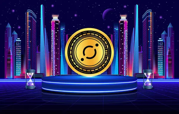 Dijital arkaplanda ikon-iks kripto para birimi resimleri. 3d illüstrasyon.