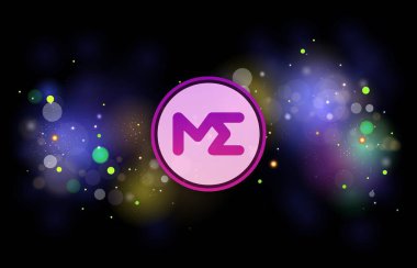 Dijital arka planda sihirli Eden-me kripto para birimi resimleri. 3d illüstrasyon.